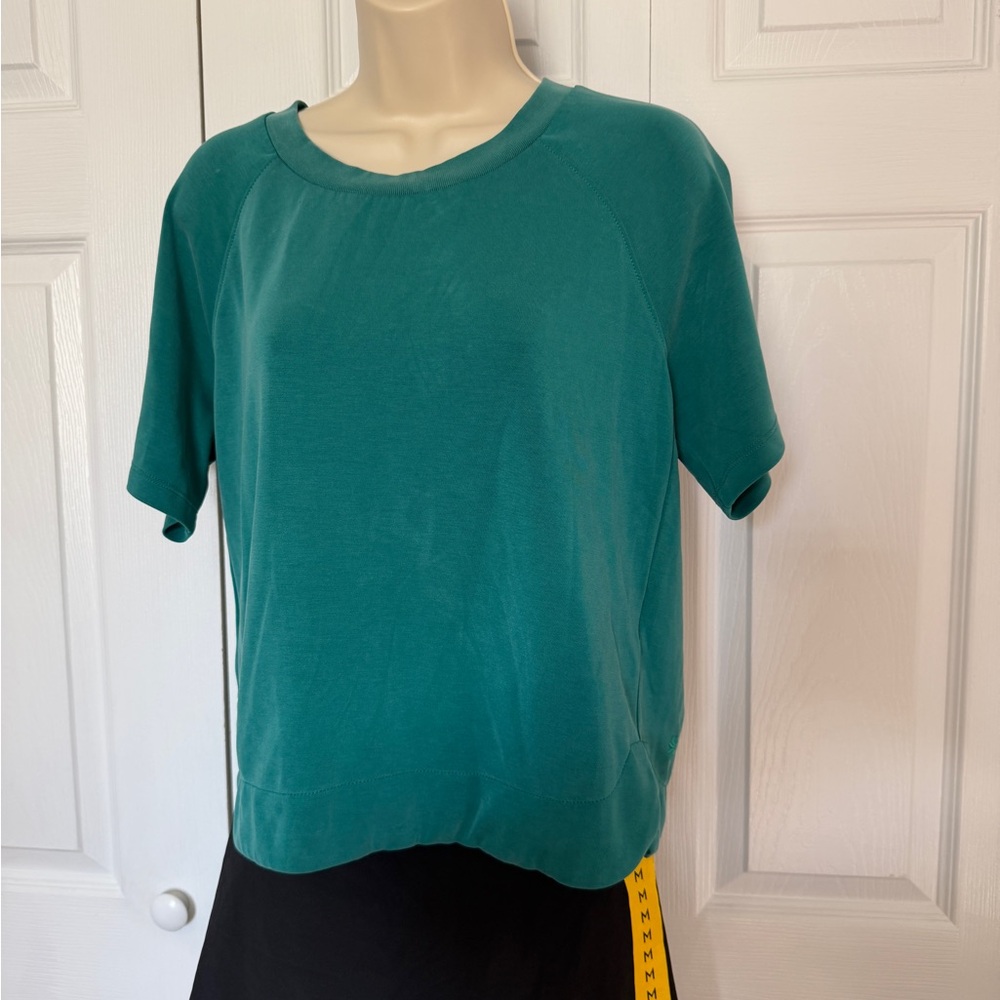 Athleta Teal Short Sleeve Soft Tee Size S